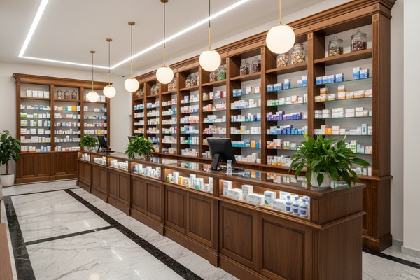 Interno della Farmacia Botta a Vecchiano
